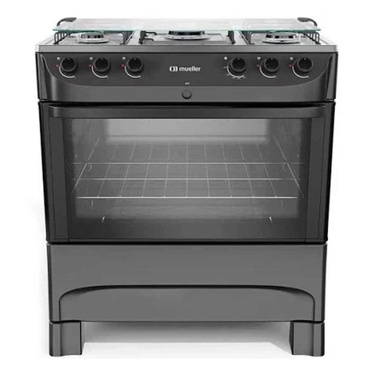 Fogão Mueller MFI5BB 5 Bocas Mesa de Inox Preto Fosco Bivolt AP/MT