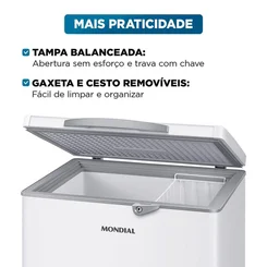 Freezer Horizontal 150L Mondial Branco FHZ-01-W150 AP/MT