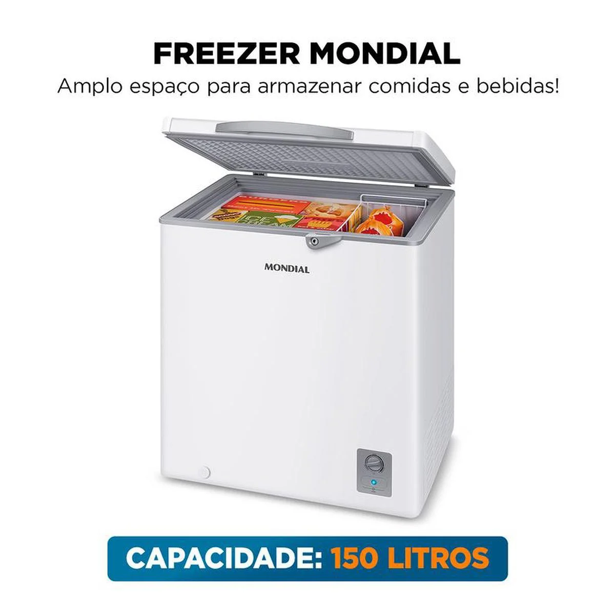 Freezer Horizontal 150L Mondial Branco FHZ-01-W150 AP/MT
