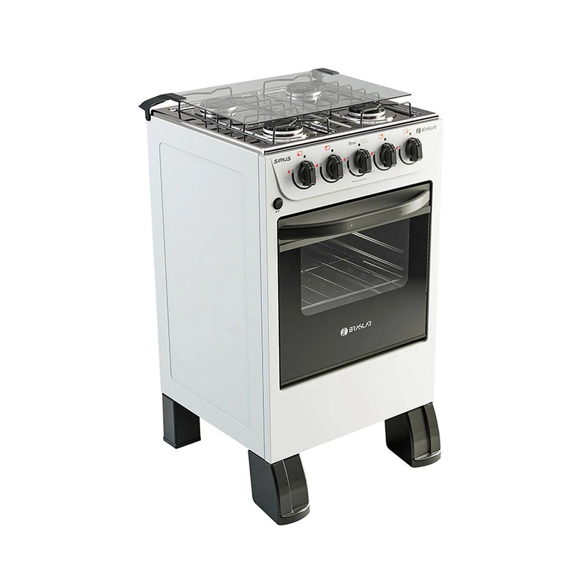 Fogão Braslar New Sirius Plus 4 Bocas Branco AP/MT