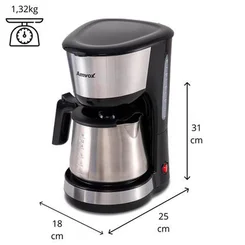 Cafeteira Elétrica Amvox ACF 927 900W 30 Xícaras 1,5L Preto/Inox 110V AP/MT