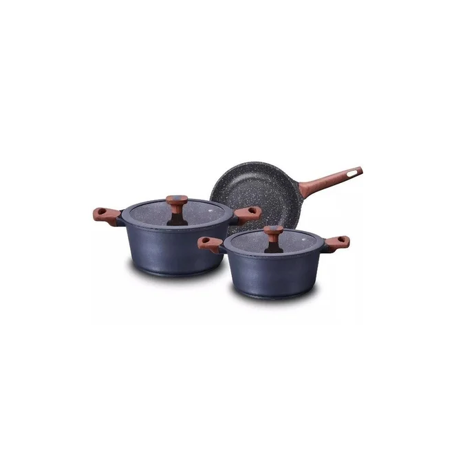 Conjunto de Panelas MTA Titanium 3 Peças 8450 Alumínio Injetado com Revestimento Cerâmico Cinza - AP / MT
