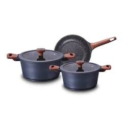 Conjunto de Panelas MTA Titanium 3 Peças 8450 Alumínio Injetado com Revestimento Cerâmico Cinza - AP / MT