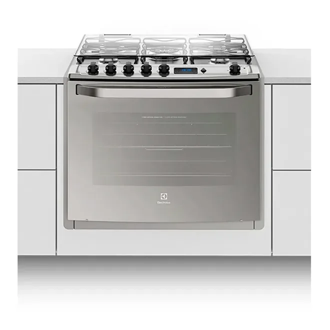 Fogão de Embutir Electrolux 76EXR 5 Bocas Prata com Grill e Timer Digital Bivolt AP/MT