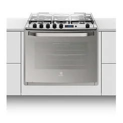 Fogão de Embutir Electrolux 76EXR 5 Bocas Prata com Grill e Timer Digital Bivolt AP/MT