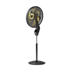 Ventilador de Coluna Mallory Chronos 40cm 6 Pás 127V Preto e Dourado AP/MT