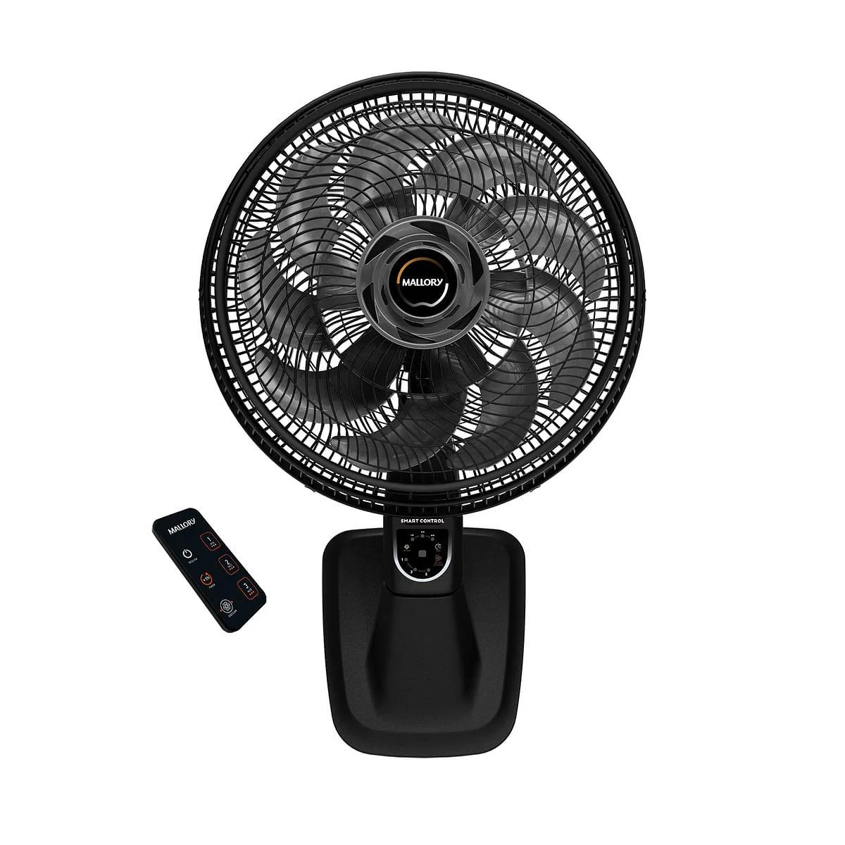 Ventilador de Parede Mallory Smart Control 40cm 140W Preto/Grafite 127V AP/MT