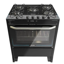 Fogão Braslar Horus Top Control 5 Bocas Mesa de Vidro Preto Automático - AP / MT