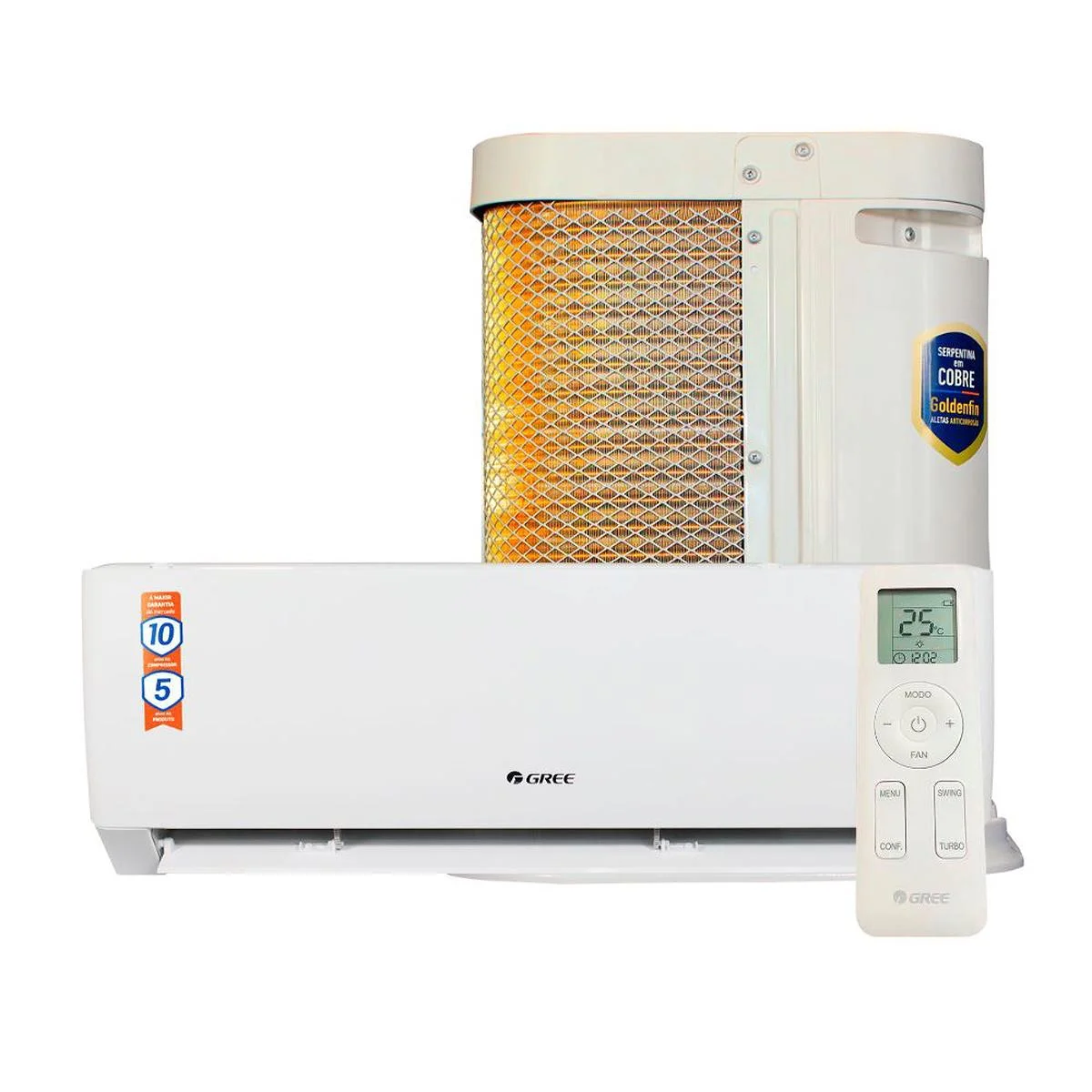 Evaporadora Ar-Condicionado Split Hi Wall Gree G-Top Connection Inverter 12.000 BTUs Frio 220V AP/MT