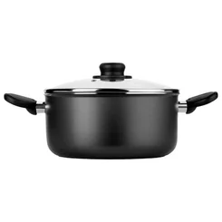 Caçarola MTA Cristal N18 1,8L Alumínio Antiaderente Grafite com Tampa de Vidro - AP / MT