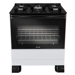 Fogão Mueller MFV5BF 5 Bocas Branco Mesa de Vidro Tripla Chama - AP / MT