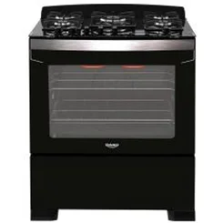Fogão Dako Diplomata Grill 5 Bocas Mesa de Vidro Preto Bivolt - AP / MT