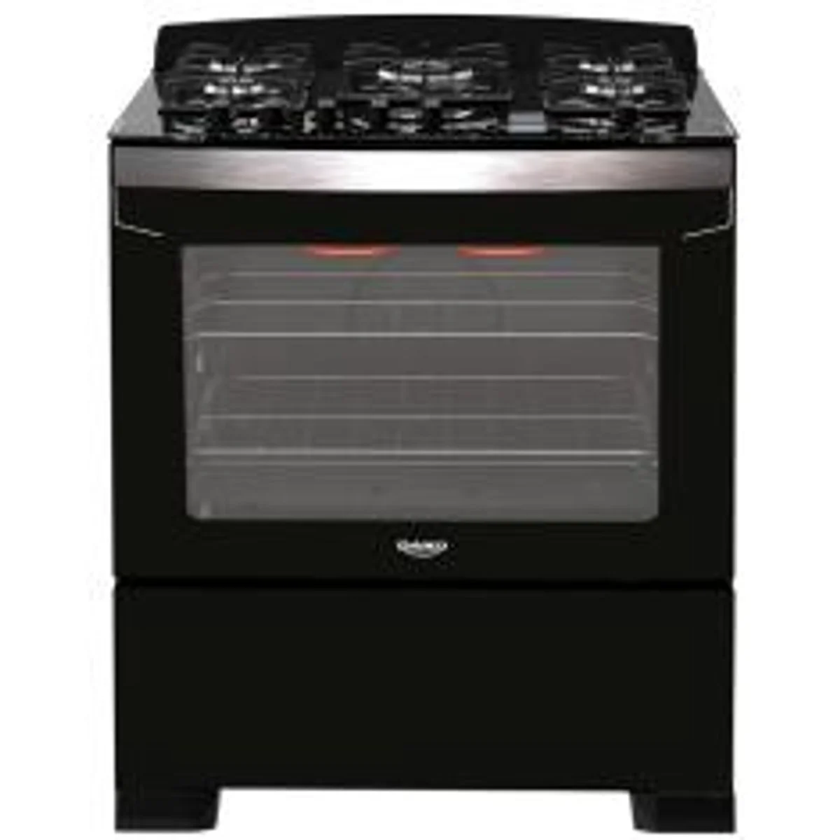 Fogão Dako Diplomata Grill 5 Bocas Mesa de Vidro Preto Bivolt - AP / MT