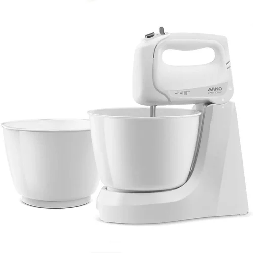 Batedeira Arno Mini Chef HM10 400W 2 Tigelas 4 Velocidades Branca 127V - AP / MT