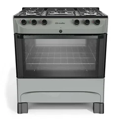 Fogão Mueller MFI5BC 5 Bocas Titânio Mesa Esmaltada Acendimento Automático AP/MT