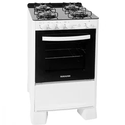 Fogão Suggar Max Glass 4 Bocas Mesa de Vidro Branco Bivolt FGVMG410BR - AP / MT