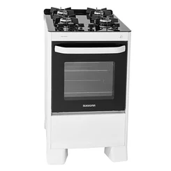Fogão Suggar Max Glass 4 Bocas Mesa de Vidro Branco Bivolt FGVMG410BR - AP / MT