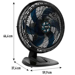 Ventilador de Mesa Arno Xtreme Force Breeze 50cm VB50 Preto/Azul AP/MT
