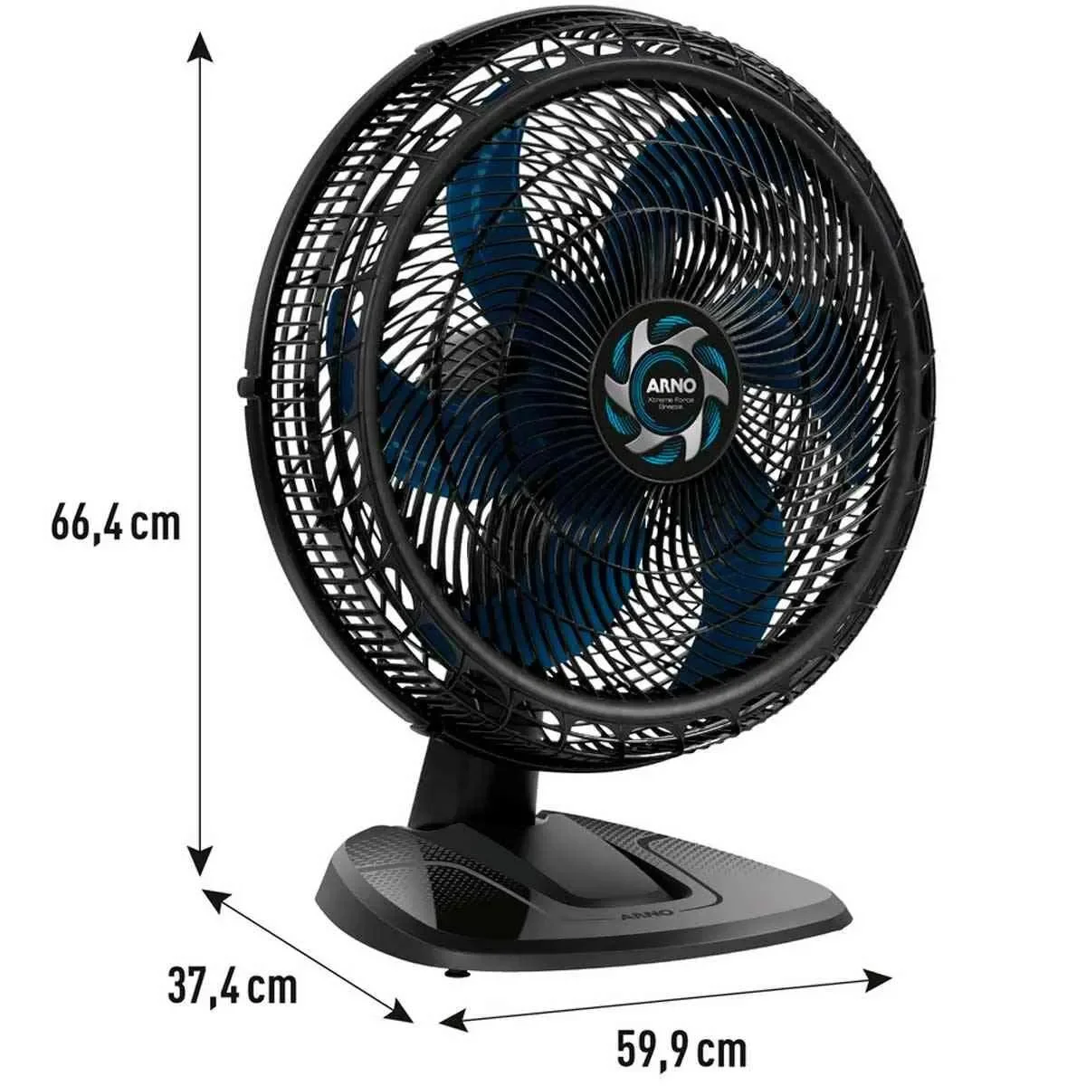 Ventilador de Mesa Arno Xtreme Force Breeze 50cm VB50 Preto/Azul AP/MT