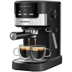 Cafeteira Expresso Mondial Dolce Crema C-20-EC Preta/Inox 127V AP/MT