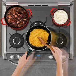 Fogão de Embutir Electrolux 5 Bocas 76EXV Mesa de Vidro Inox 127V - AP / MT