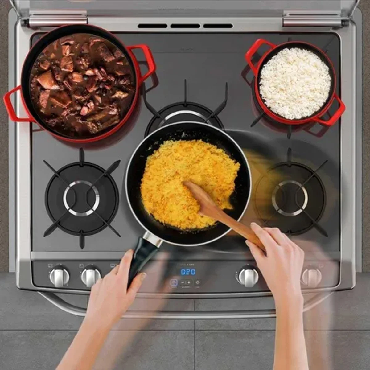 Fogão de Embutir Electrolux 5 Bocas 76EXV Mesa de Vidro Inox 127V - AP / MT