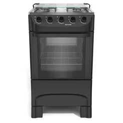 Fogão Mueller 4 Bocas MFI4BA Preto Fosco Acendimento Manual - AP / MT