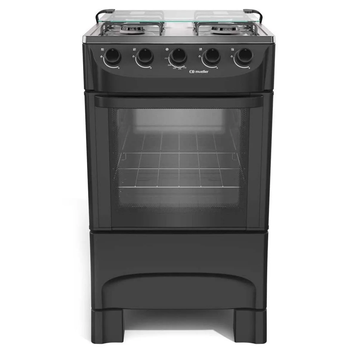 Fogão Mueller 4 Bocas MFI4BA Preto Fosco Acendimento Manual - AP / MT