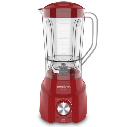 Liquidificador Britânia BLQ970V Turbo 900W 2,6L Vermelho 127V AP/MT