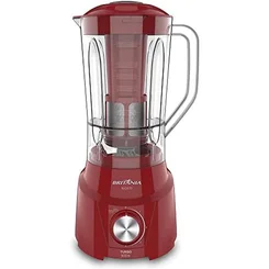 Liquidificador Britânia BLQ970V Turbo 900W 2,6L Vermelho 127V AP/MT