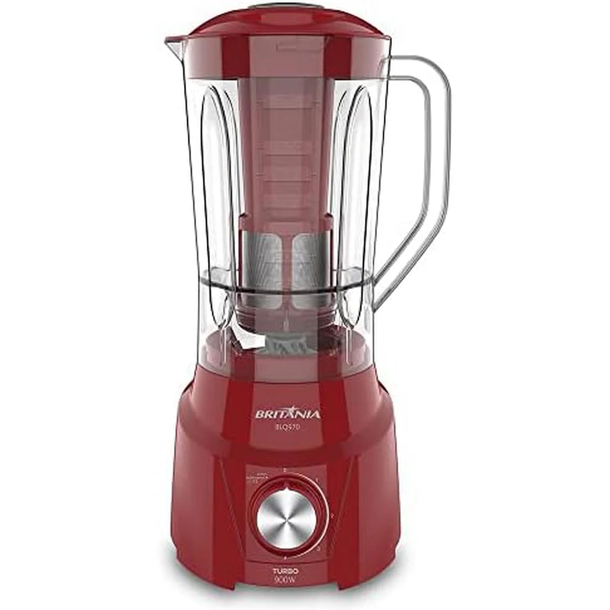 Liquidificador Britânia BLQ970V Turbo 900W 2,6L Vermelho 127V AP/MT
