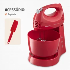 Batedeira Elétrica Mondial Pratic Due 400W Vermelha 127V AP/MT