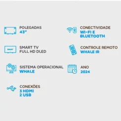 Smart TV EFL 43” HD DLED AP/MT