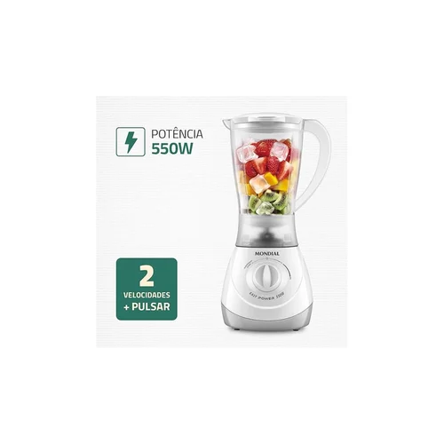 Liquidificador MONDIAL L-550-W  1,9L 550W Branco 127V AP/MT