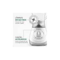 Liquidificador MONDIAL L-550-W  1,9L 550W Branco 127V AP/MT