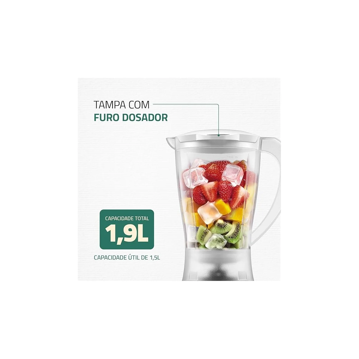 Liquidificador MONDIAL L-550-W  1,9L 550W Branco 127V AP/MT
