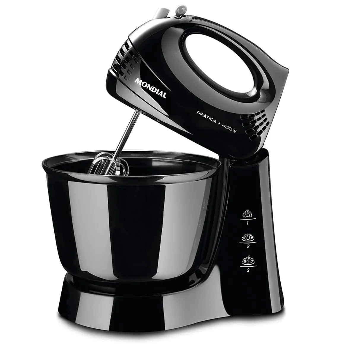 Batedeira Mondial Prática B-44-B 400W Preta 3,6L 127V - AP / MT
