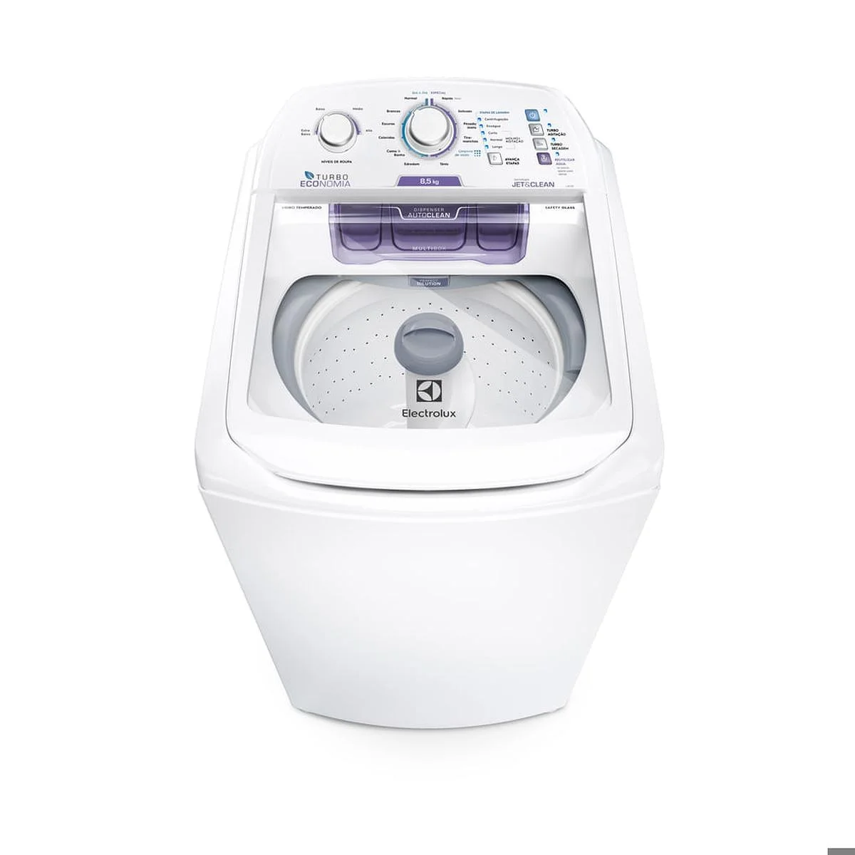 Lavadora de Roupas Electrolux 8,5kg Turbo Economia Branca com Jet&Clean e Filtro Fiapos LAC09 127V AP/MT