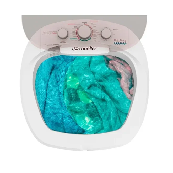 Lavadora Semiautomática Mueller Big Aquatec 16kg Branca 127V AP/MT
