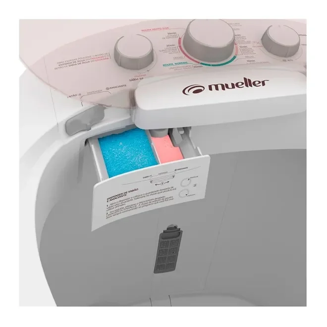 Lavadora Semiautomática Mueller Big Aquatec 16kg Branca 127V AP/MT