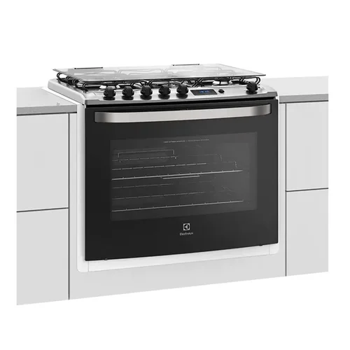 Fogão de Embutir Electrolux 76EBR 5 Bocas Branco com Grill e Tripla Chama AP/MT