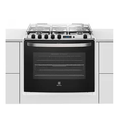 Fogão de Embutir Electrolux 76EBR 5 Bocas Branco com Grill e Tripla Chama AP/MT