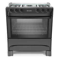 Fogão Mueller MFI5BA 5 Bocas Preto Fosco Acendimento Manual - AP / MT