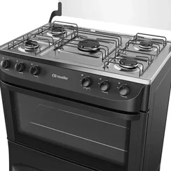 Fogão Mueller MFI5BA 5 Bocas Preto Fosco Acendimento Manual - AP / MT