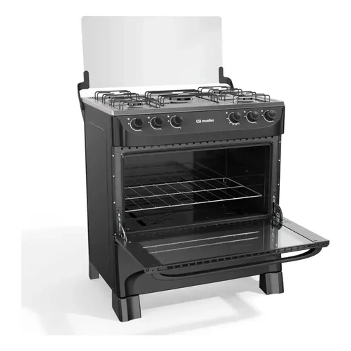 Fogão Mueller MFI5BA 5 Bocas Preto Fosco Acendimento Manual - AP / MT