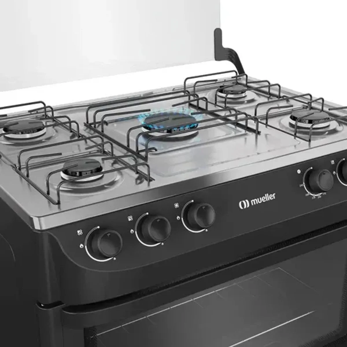 Fogão Mueller MFI5BA 5 Bocas Preto Fosco Acendimento Manual - AP / MT