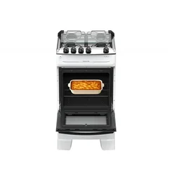 Fogão Atlas Mônaco Top 4 Bocas Branco Mesa Inox Bivolt - AP / MT