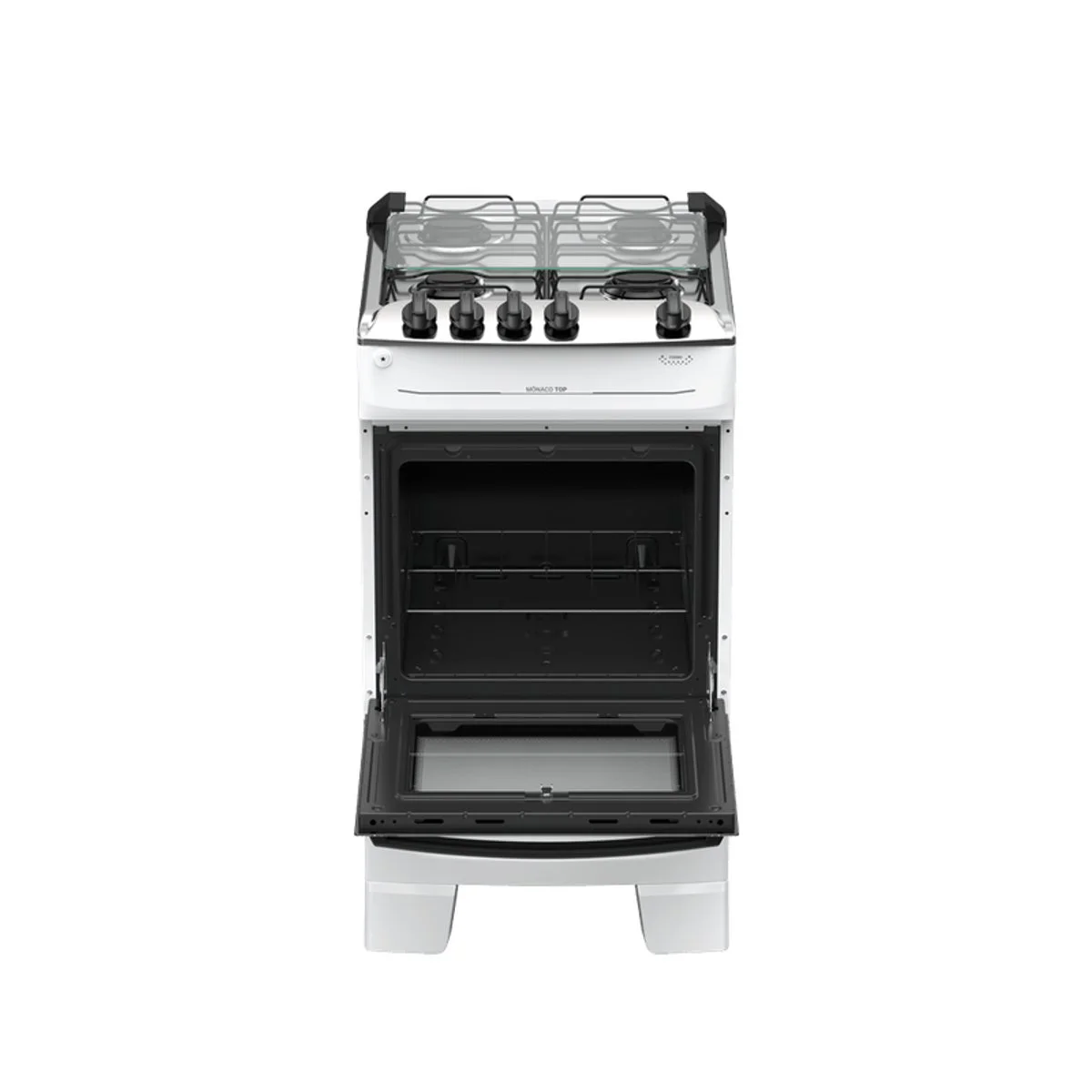 Fogão Atlas Mônaco Top 4 Bocas Branco Mesa Inox Bivolt - AP / MT