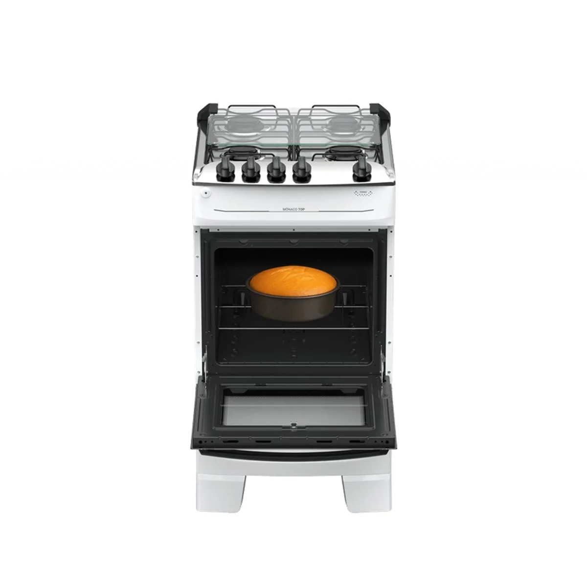 Fogão Atlas Mônaco Top 4 Bocas Branco Mesa Inox Bivolt - AP / MT