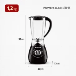 Liquidificador Mondial Power Black - Preto 127V AP / MT